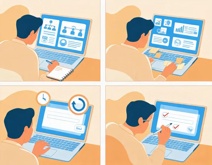 Guided email engagement outreach workflow illustration
